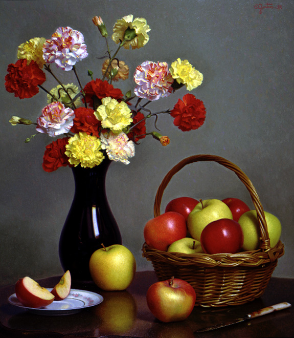 © Stephen Gjertson, Carnations and Apples